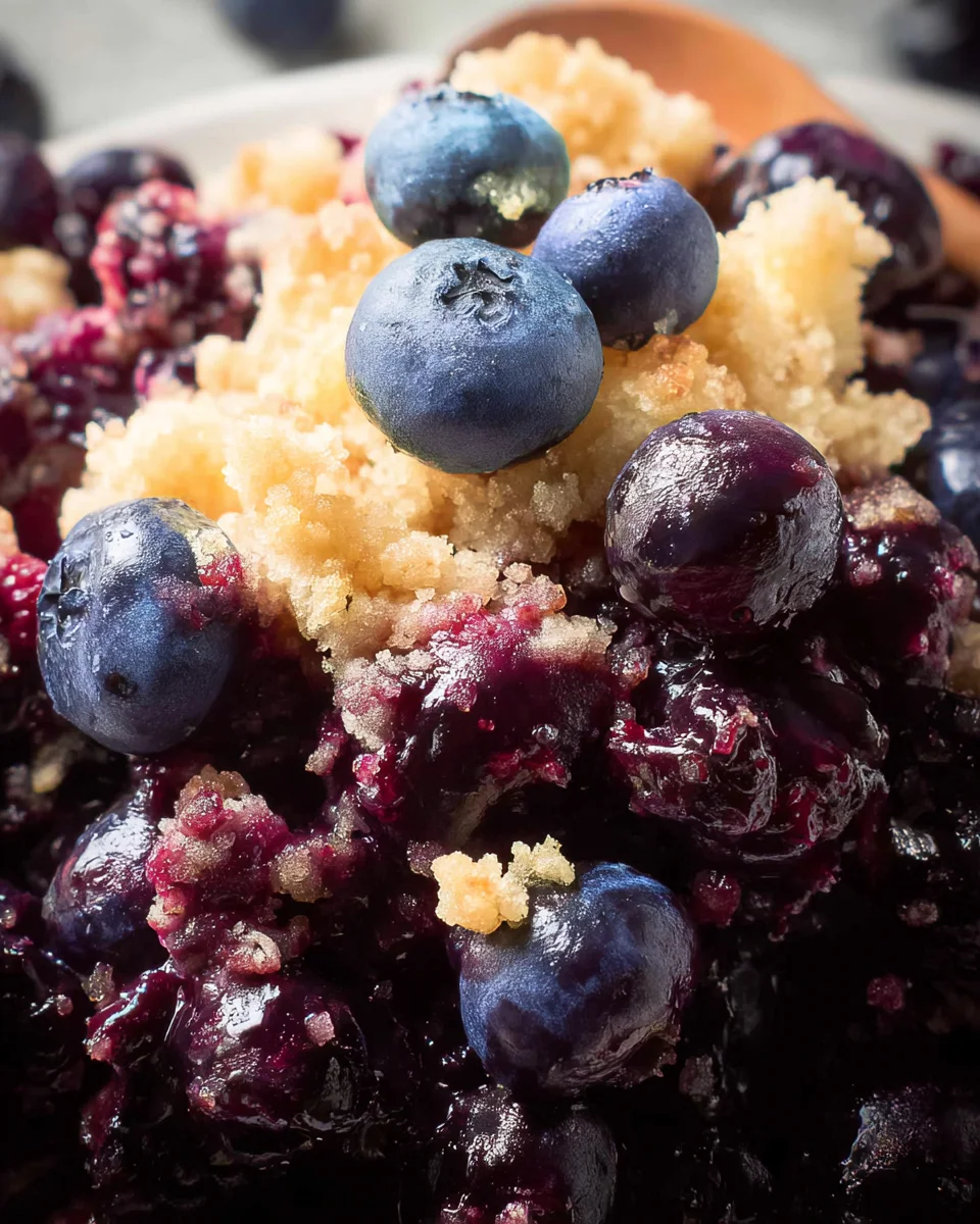 4 Ingredient Blueberry Cobbler