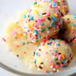 Applesauce Birthday Cake Protein Balls