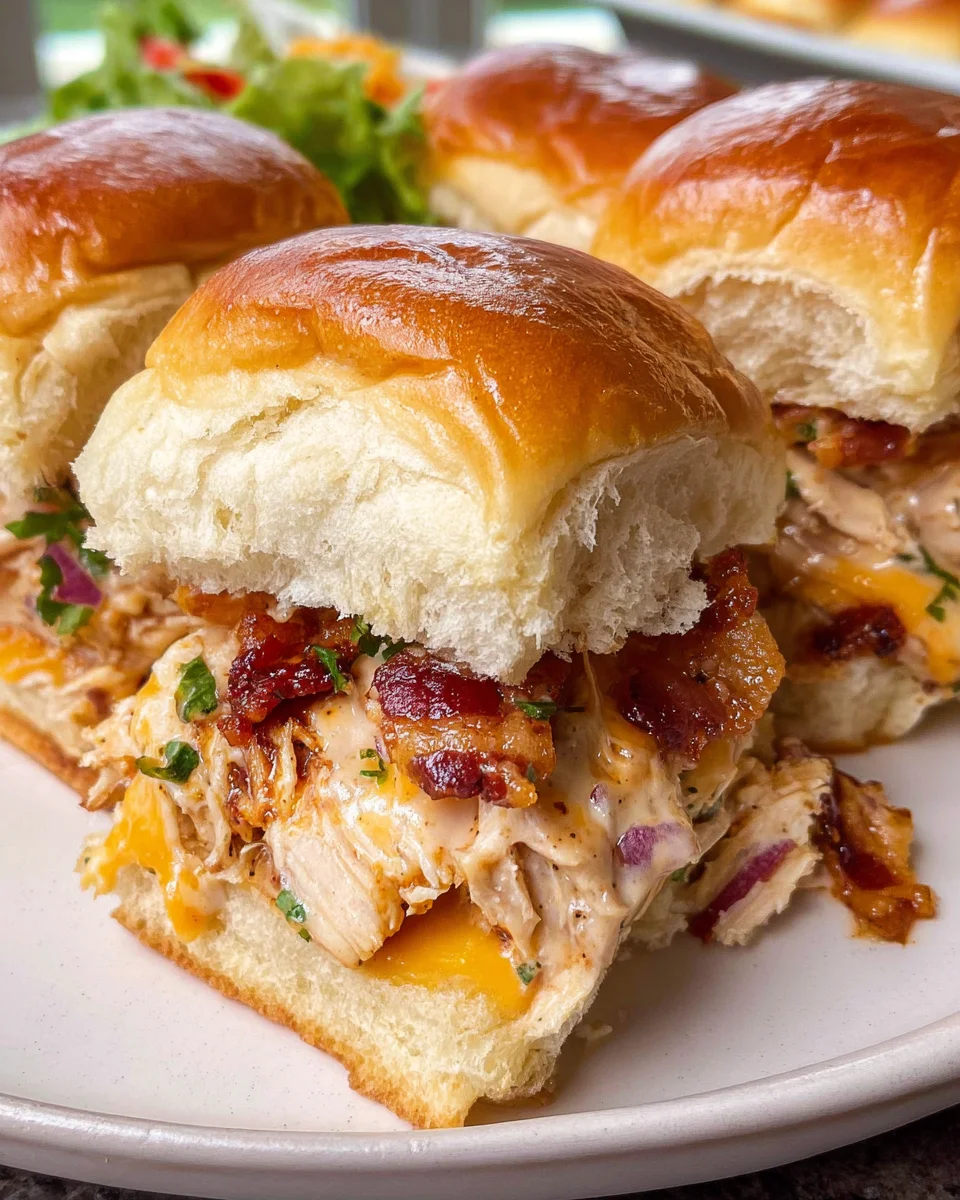 Bacon Ranch BBQ Chicken Sliders 20 Bacon