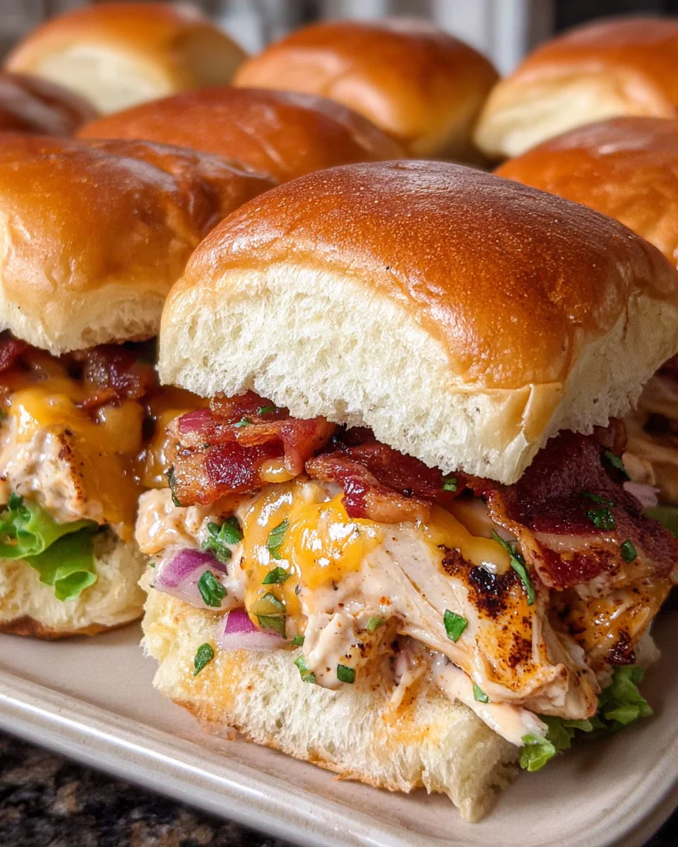 Bacon Ranch BBQ Chicken Sliders 21 Bacon