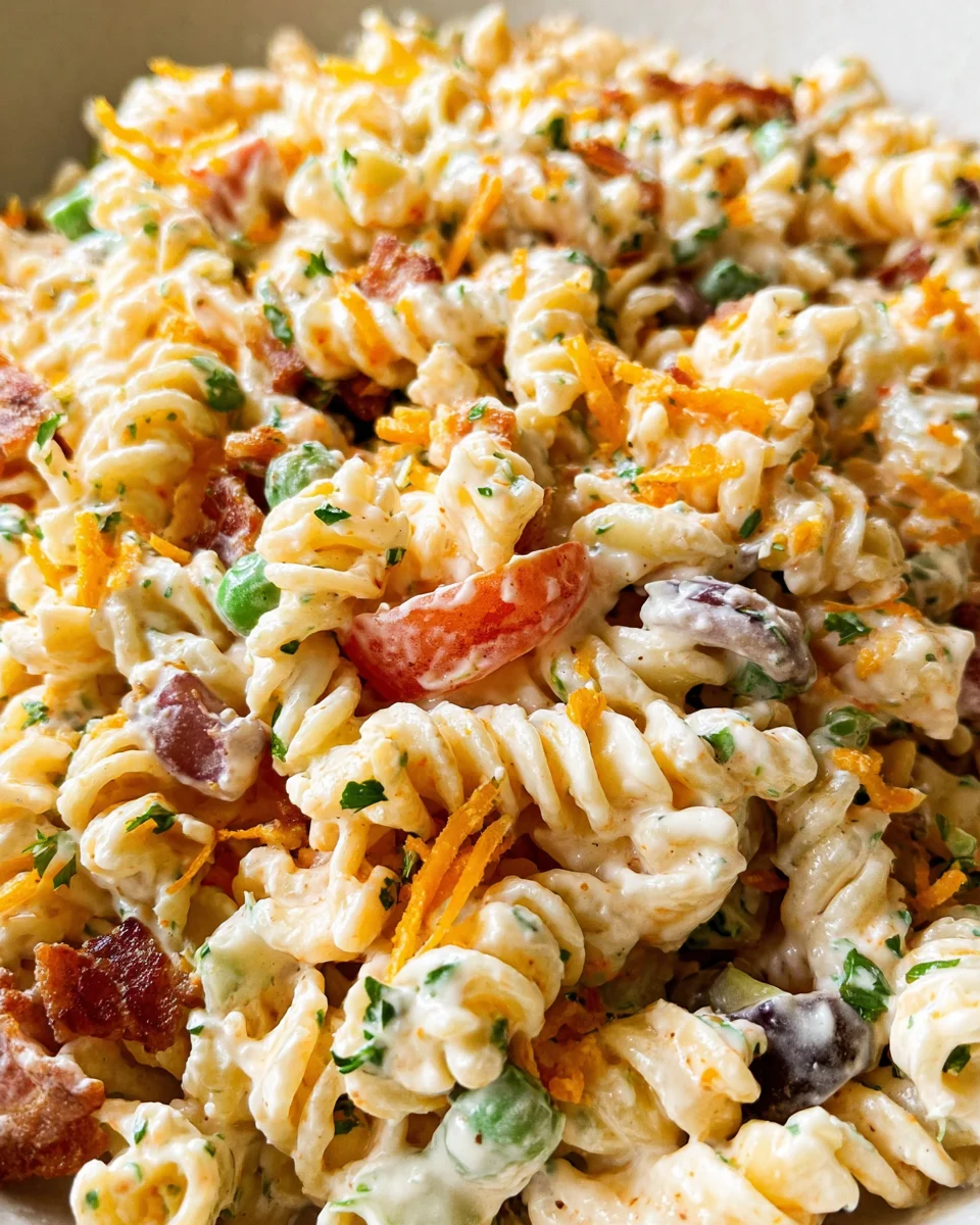Bacon Ranch Pasta Salad 18 Bacon