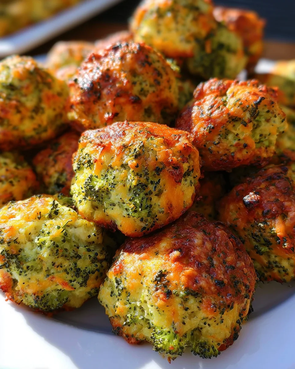 Baked Broccoli Cheese Balls 17 Baked
