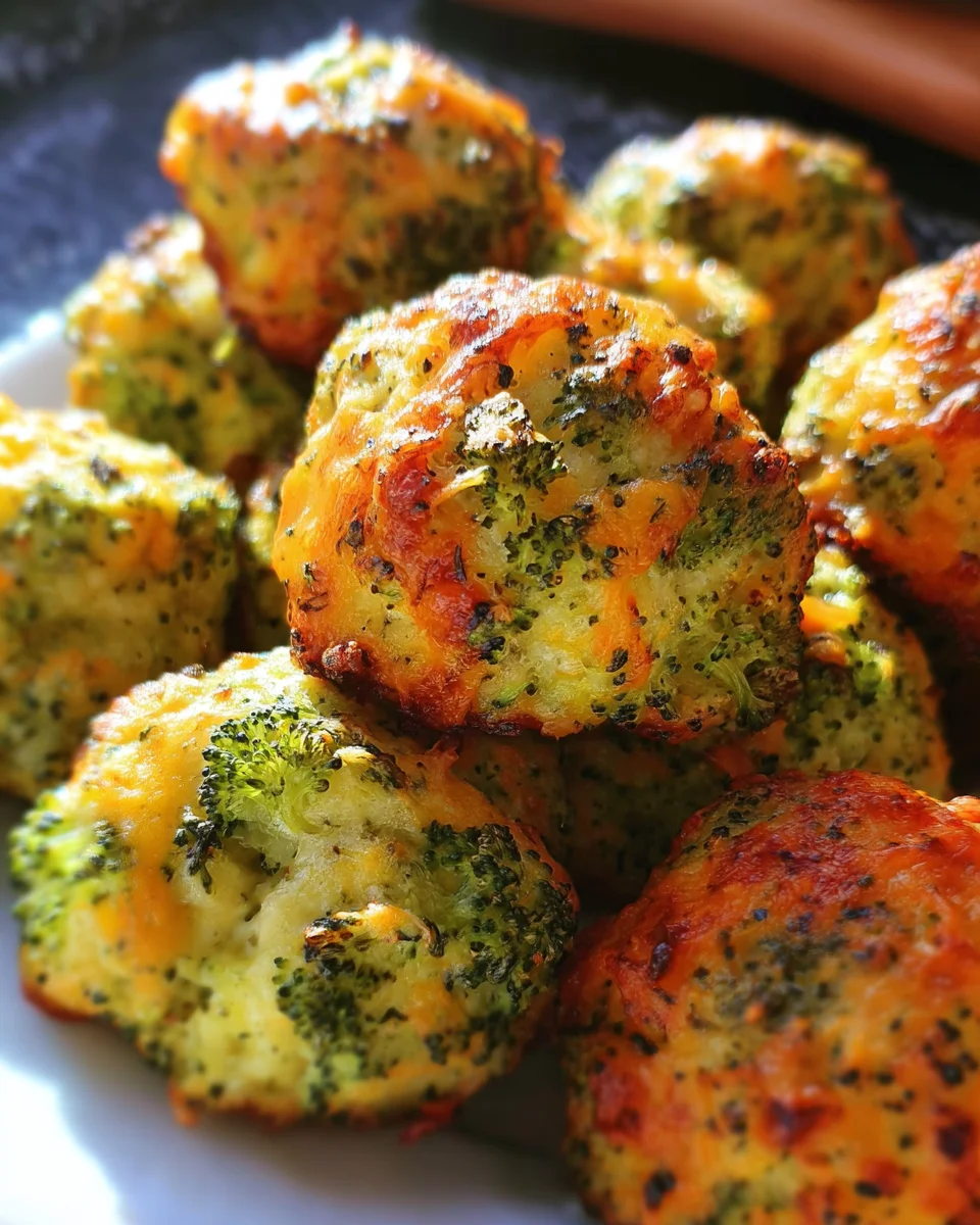 Baked Broccoli Cheese Balls 18 Baked