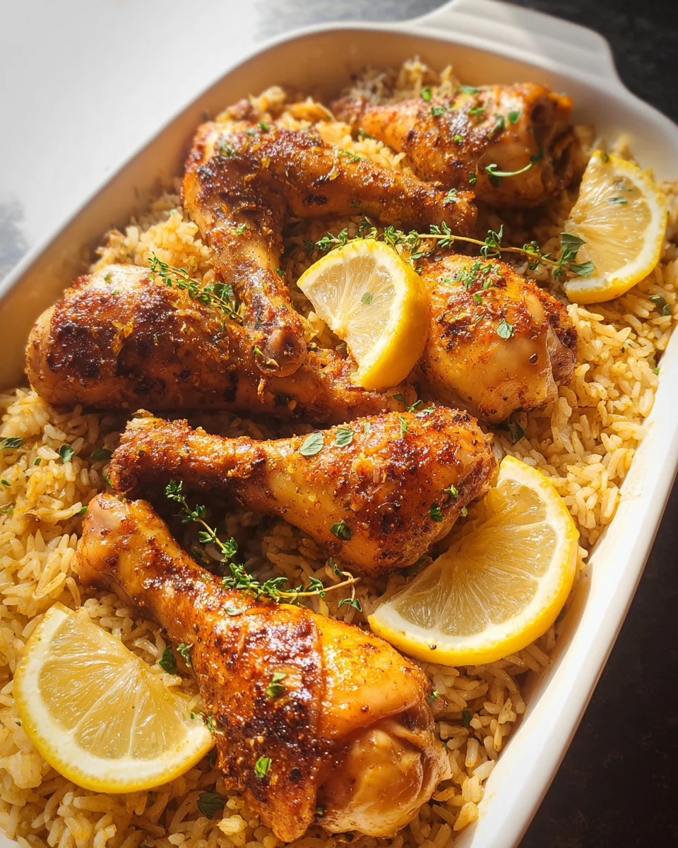 Baked Chicken Legs and Rice 28 Baked