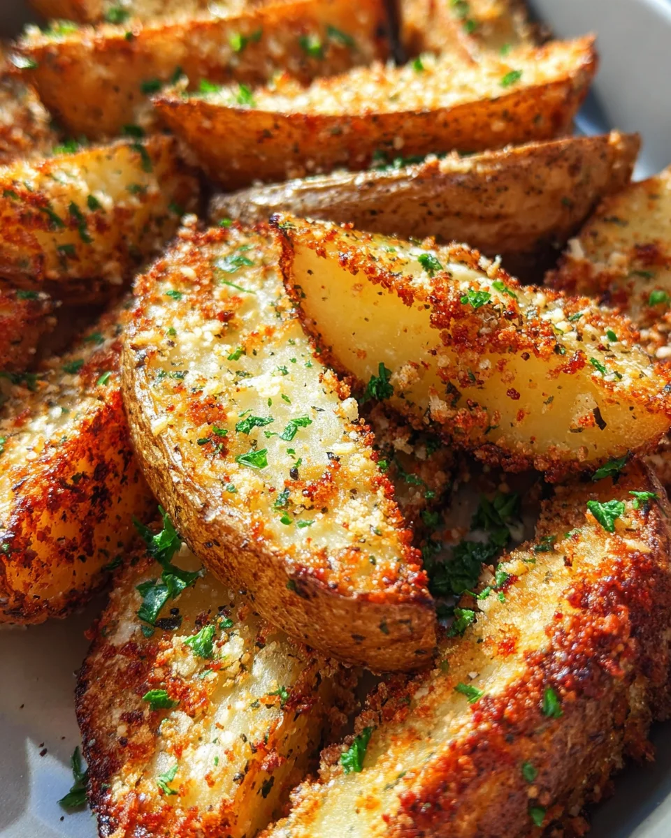 Baked Garlic Parmesan Potato Wedges