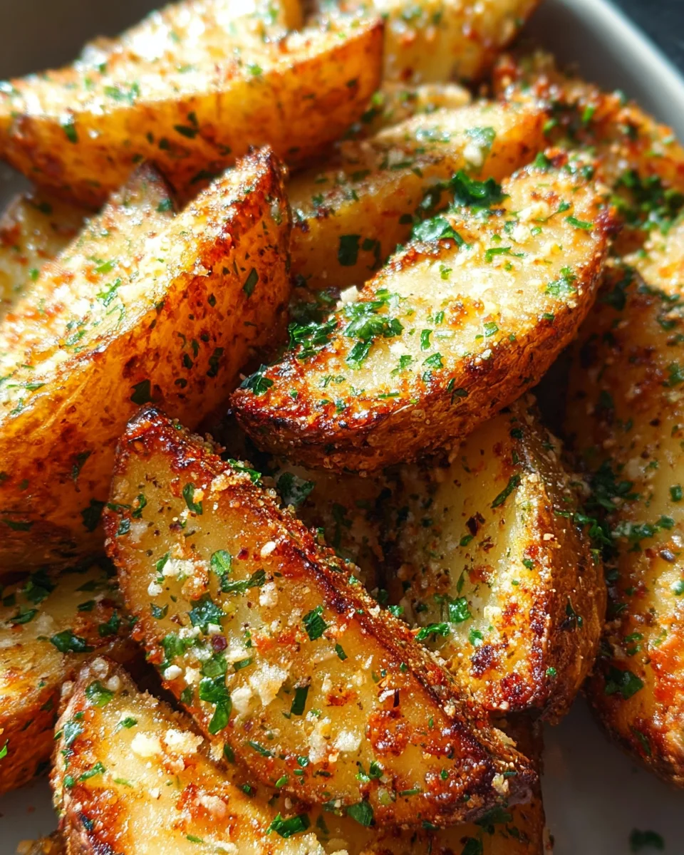 Baked Garlic Parmesan Potato Wedges 18 Baked