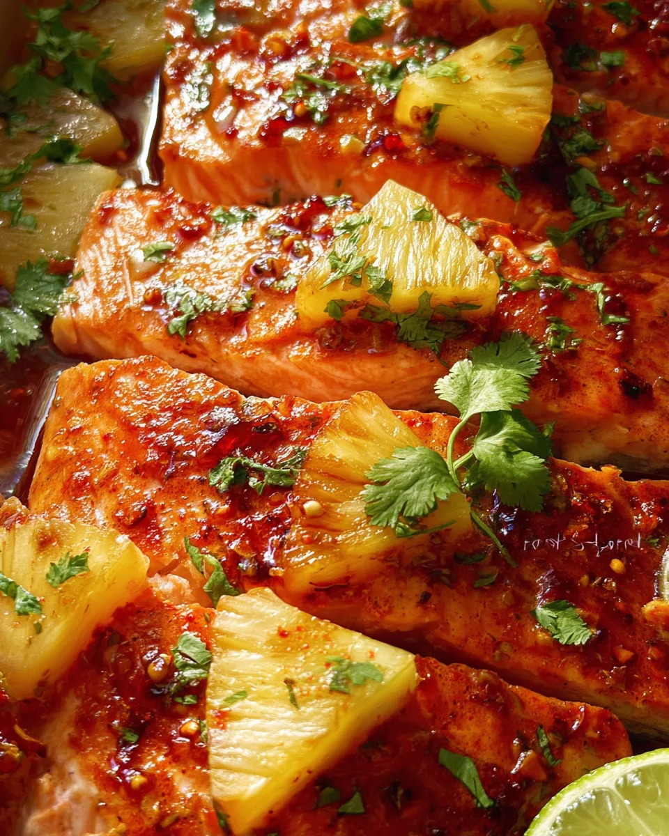Baked Pineapple Salmon