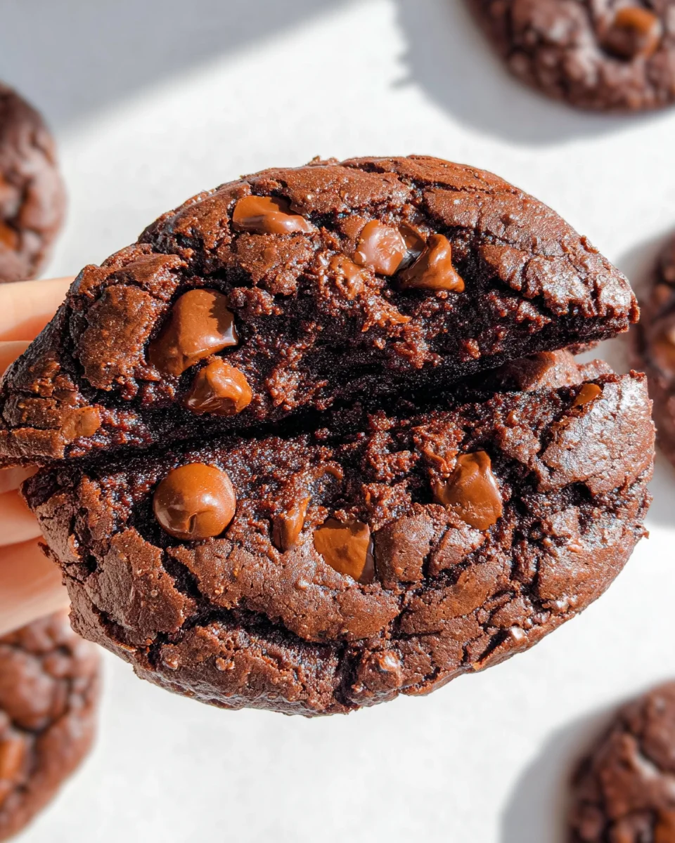 Bakery Style Double Chocolate Chip Cookies