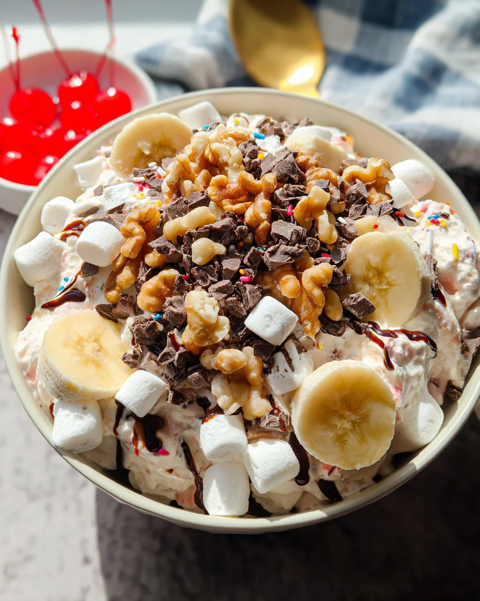 Banana Split Fluff Salad 18 Banana