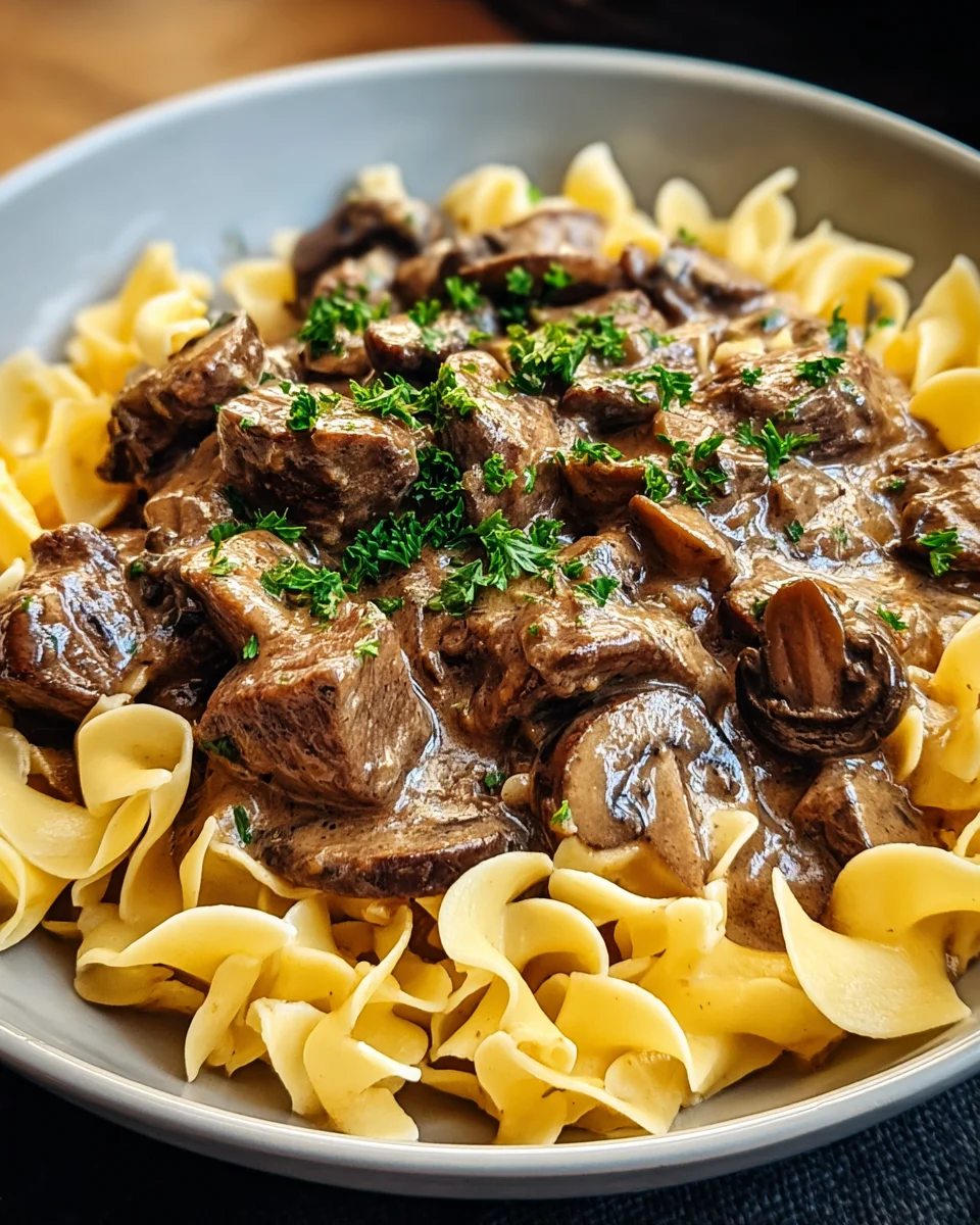 Beef Stroganoff with Egg Noodles 23 Beef