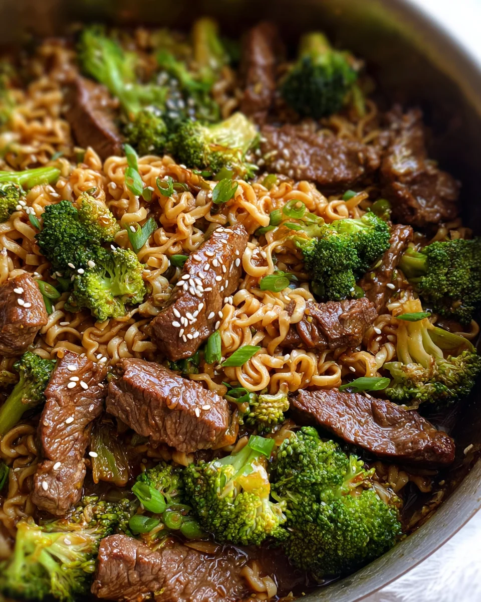 Beef and Broccoli Ramen Stir Fry