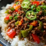 Beef and Pepper Rice Bowl 22 Beef and Pepper Rice Bowl