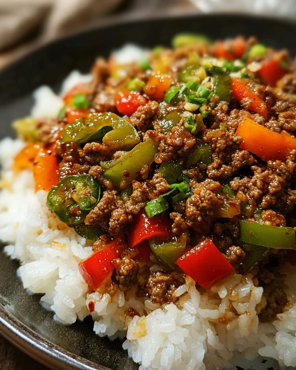 Beef and Pepper Rice Bowl 21 Beef