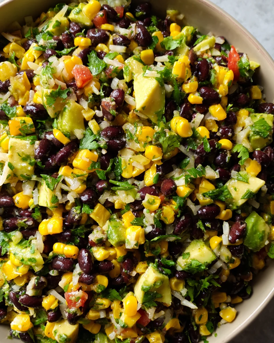 Black Bean Corn Avocado Salad 22 Black