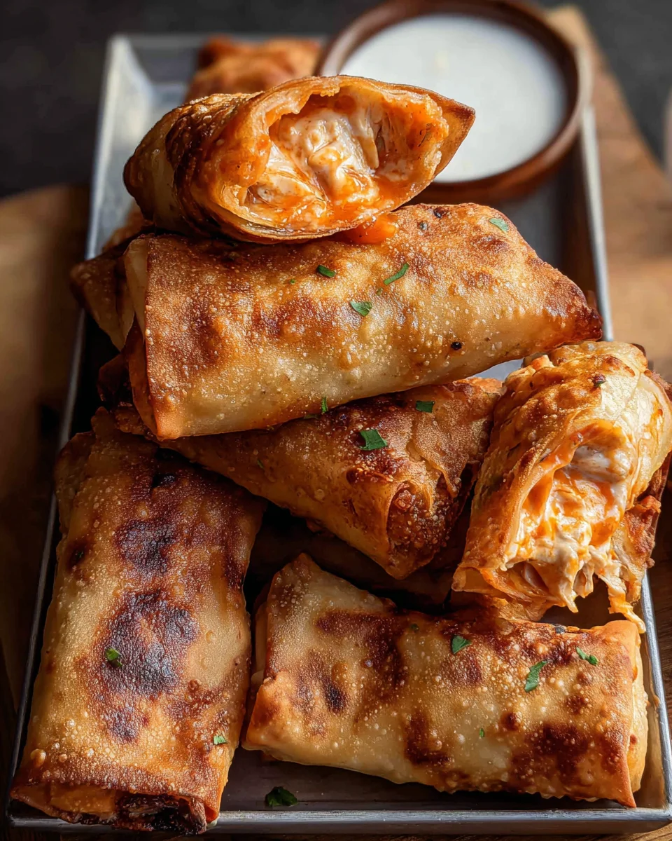 Buffalo Chicken Egg Rolls