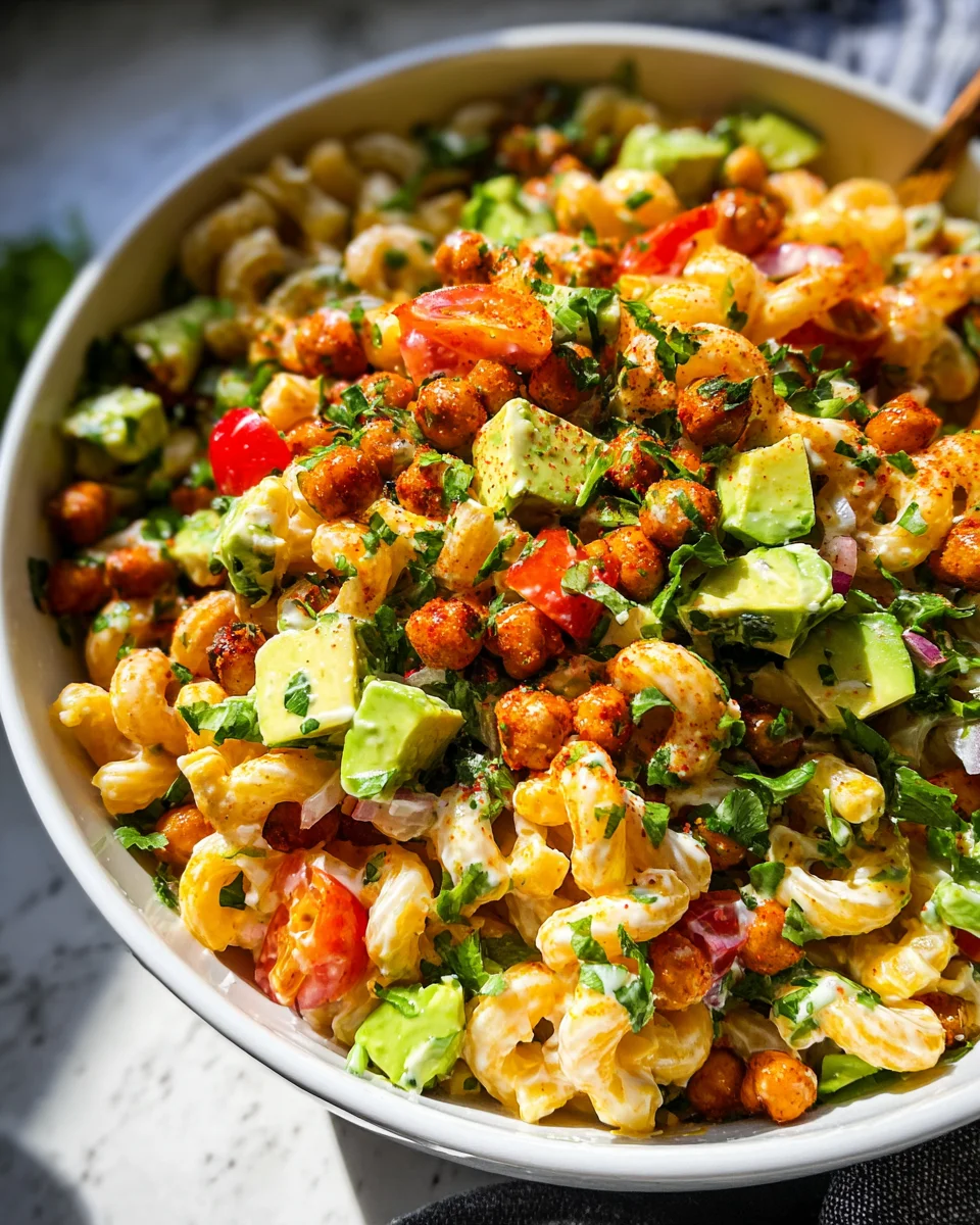 Buffalo Chickpea Pasta Salad