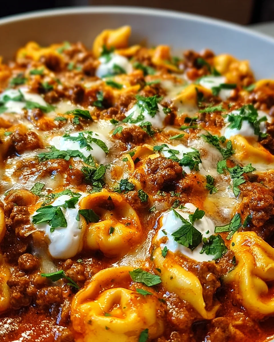 Cheesy Beef Enchilada Tortellini 27 Cheesy