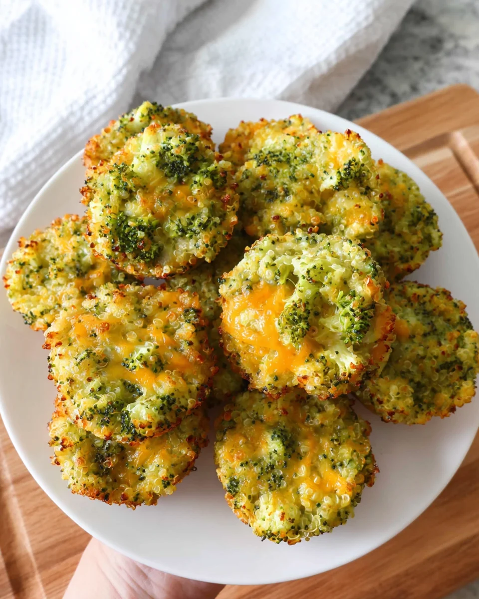 Cheesy Broccoli Quinoa Bites 16 Cheesy
