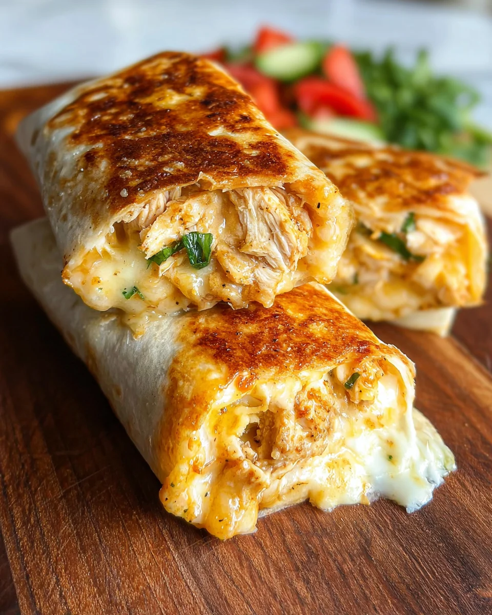 Cheesy Garlic Chicken Wraps 21 Cheesy