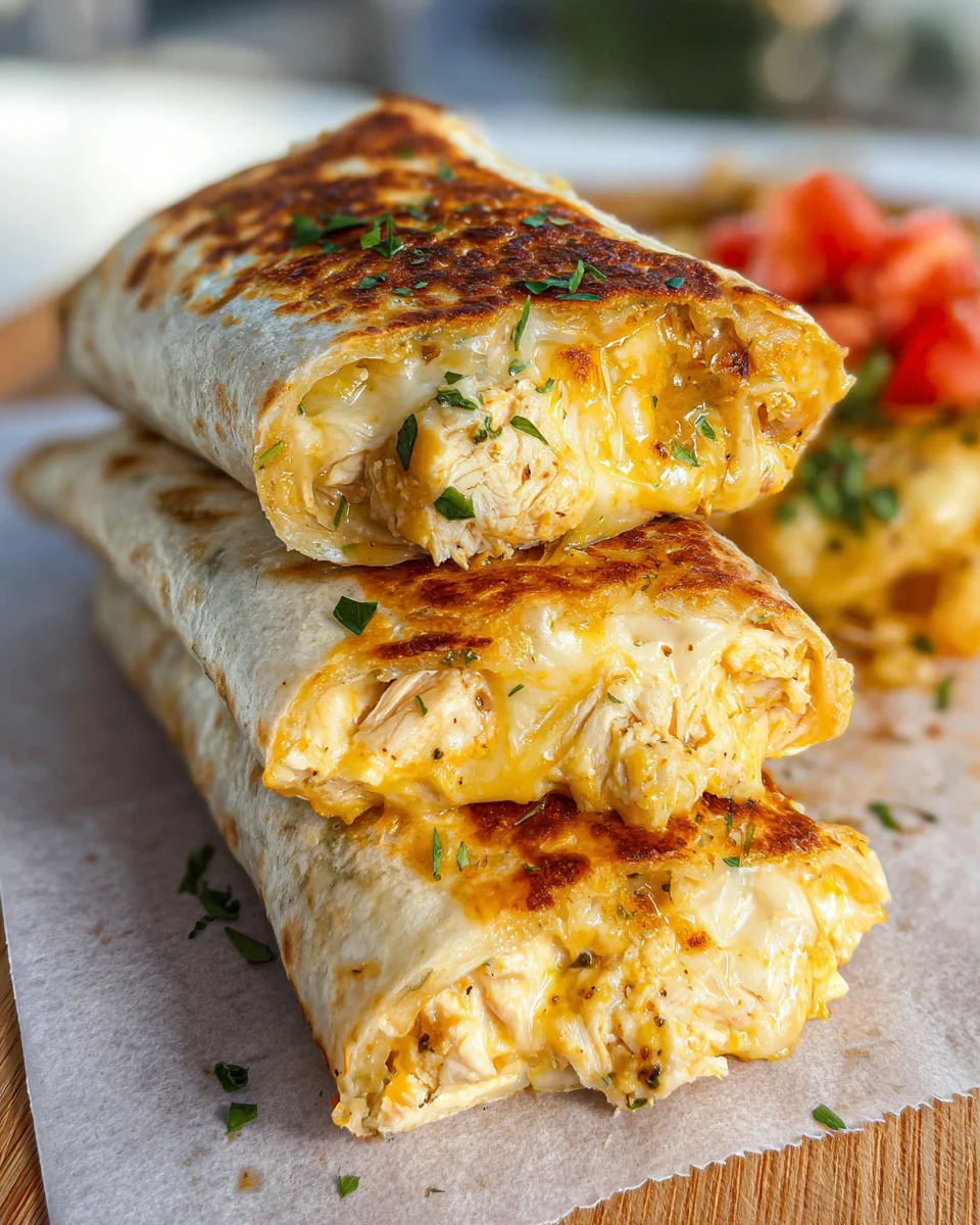 Cheesy Garlic Chicken Wraps 22 Cheesy