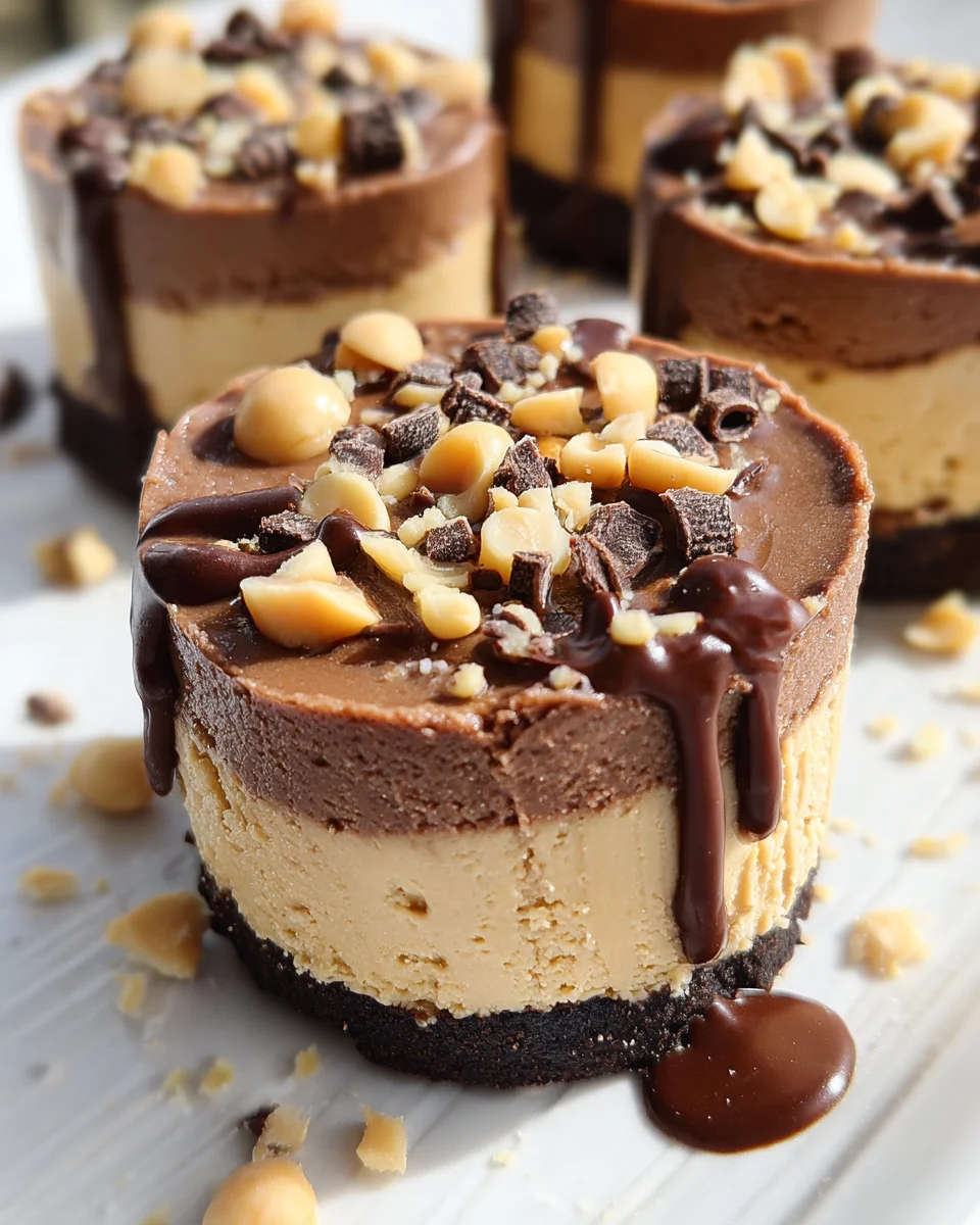 Chocolate Peanut Butter Mini Cheesecakes 21 Chocolate