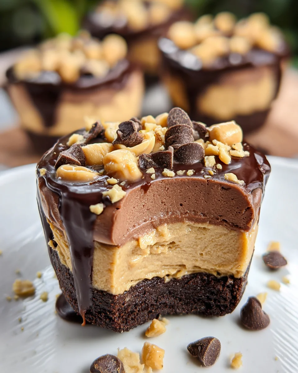 Chocolate Peanut Butter Mini Cheesecakes 22 Chocolate