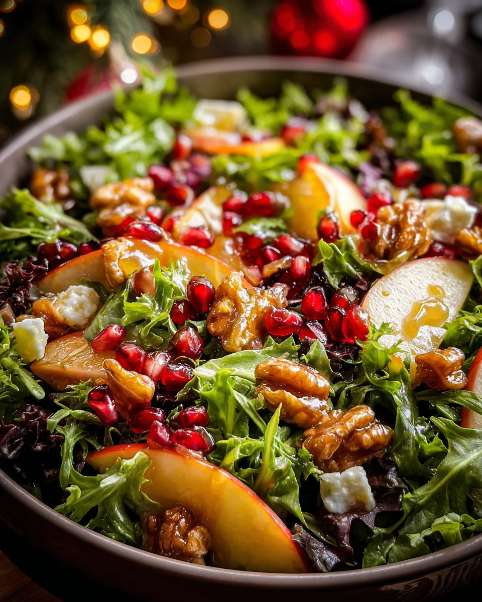 Christmas Salad with Honey Mustard Dressing