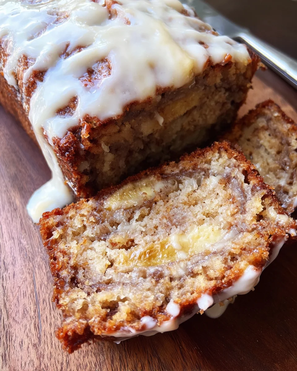 Cinnamon Roll Banana Bread