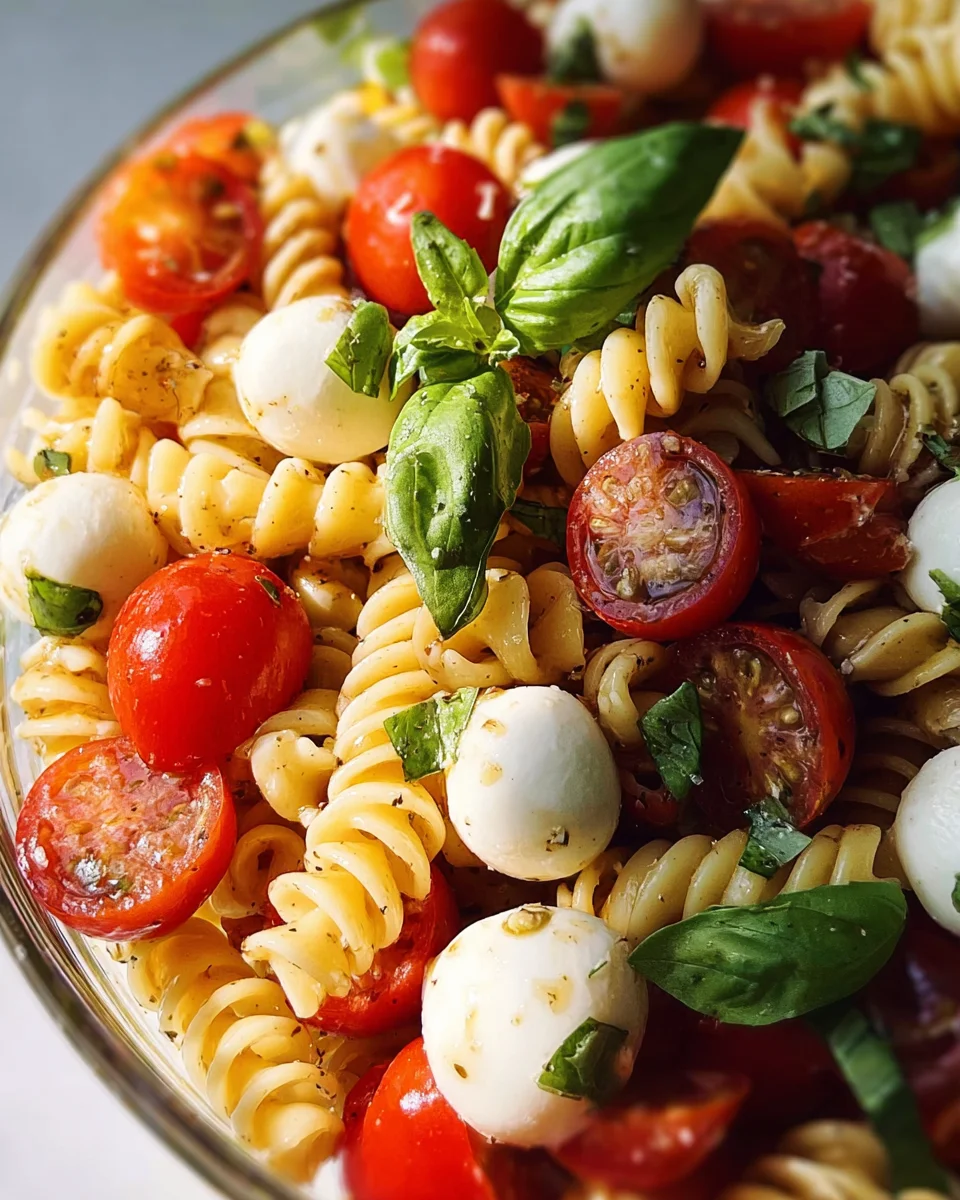 Creamy Caprese Pasta Salad