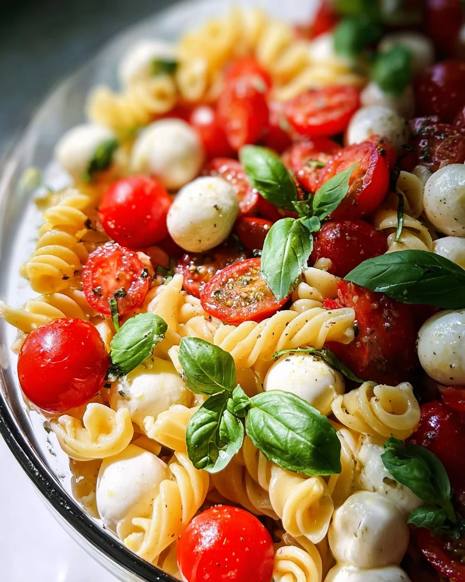 Creamy Caprese Pasta Salad 19 Creamy