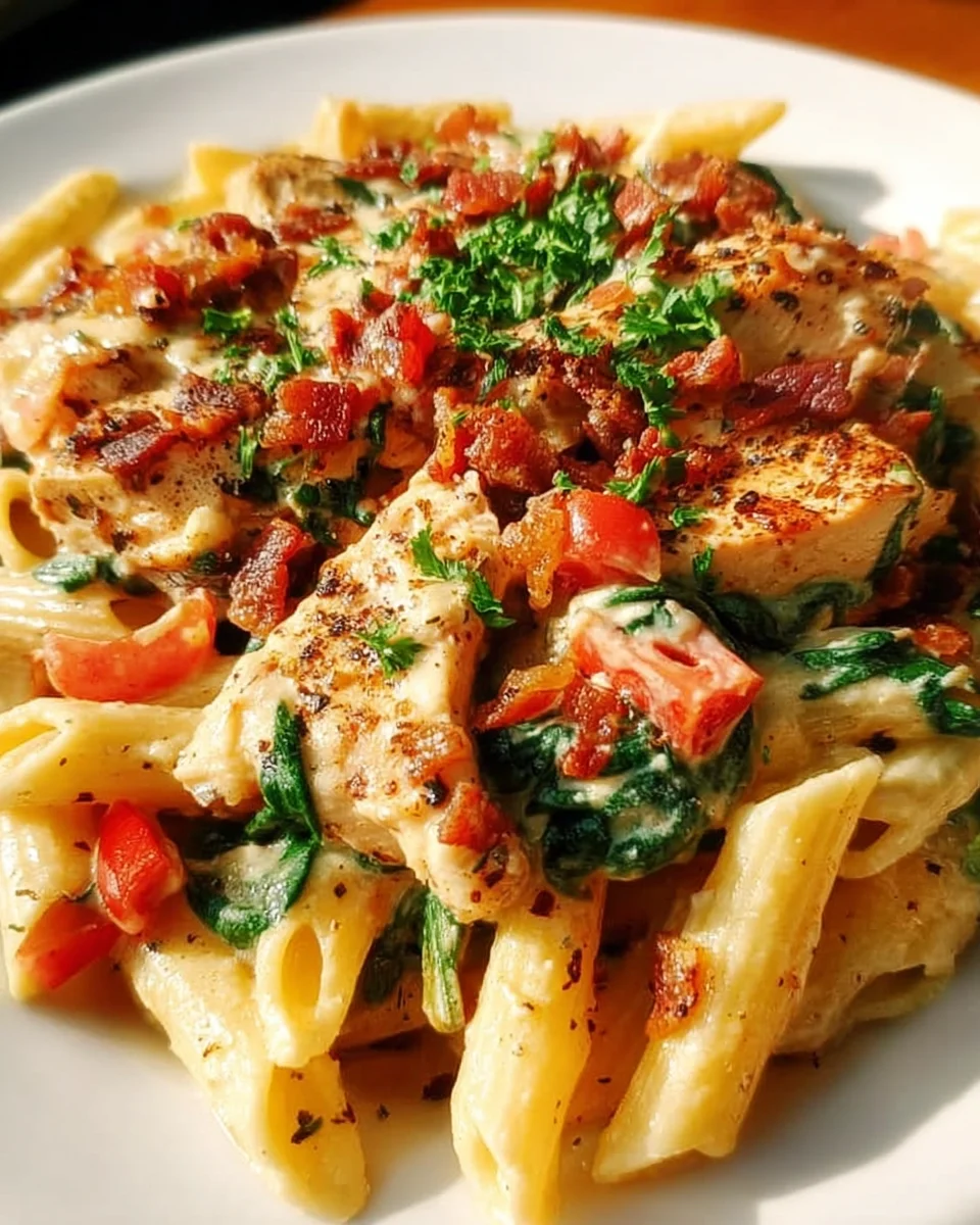 Creamy Chicken Pasta with Bacon