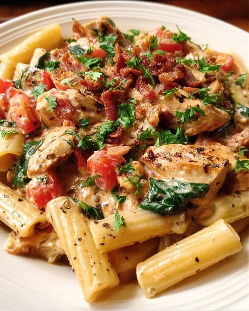 Creamy Chicken Pasta with Bacon 26 Creamy