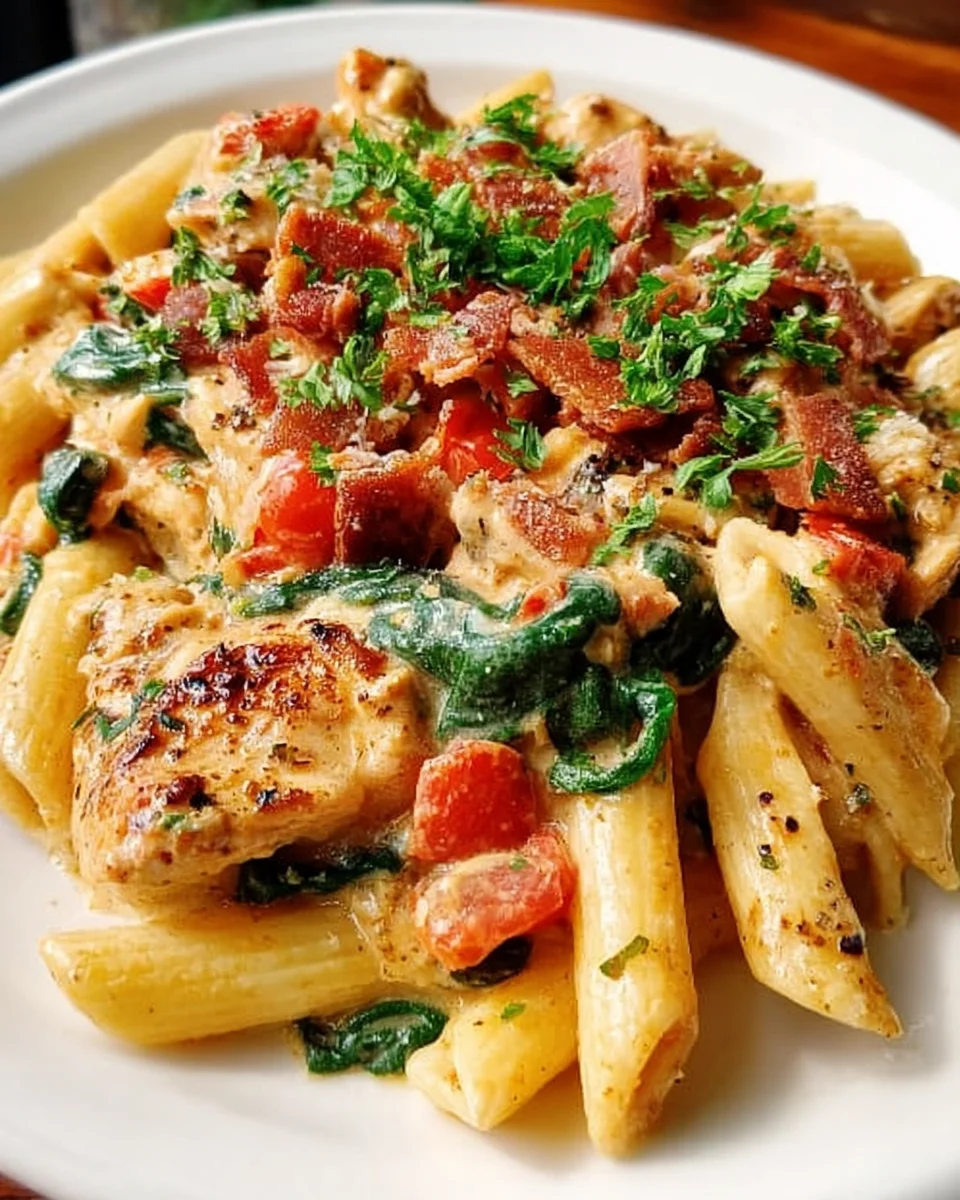 Creamy Chicken Pasta with Bacon 27 Creamy
