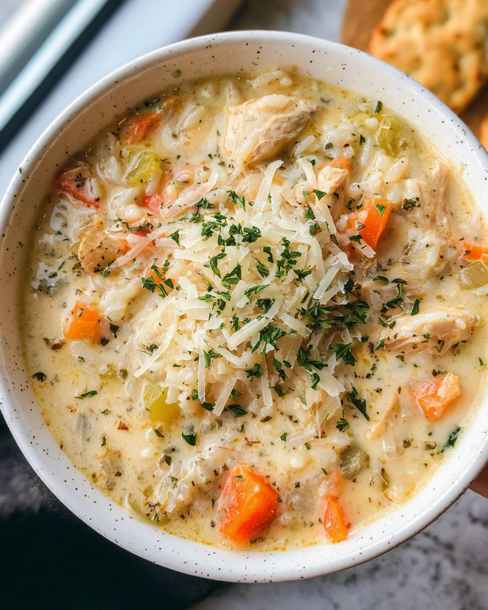 Creamy Chicken and Rice Soup 23 Creamy