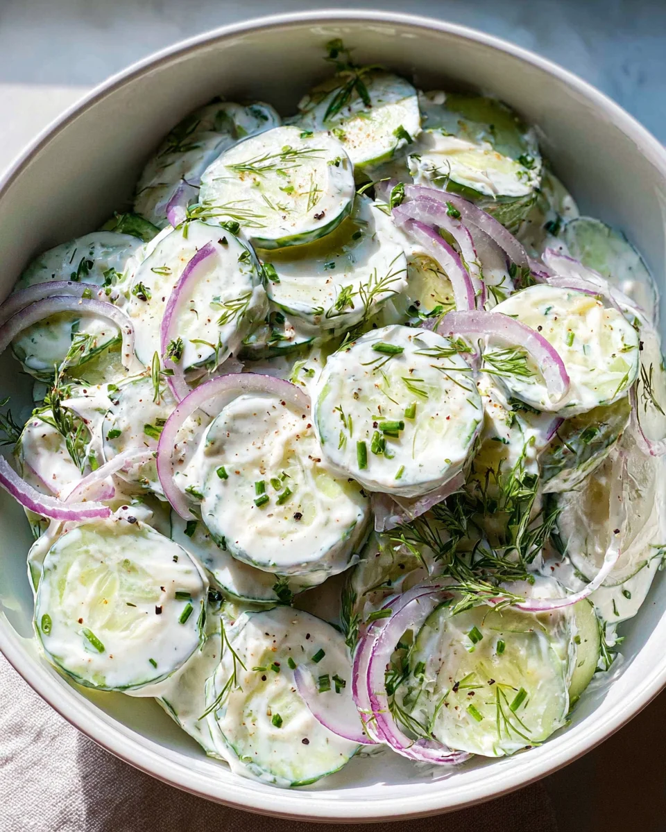 Creamy Cucumber Salad 17 Creamy