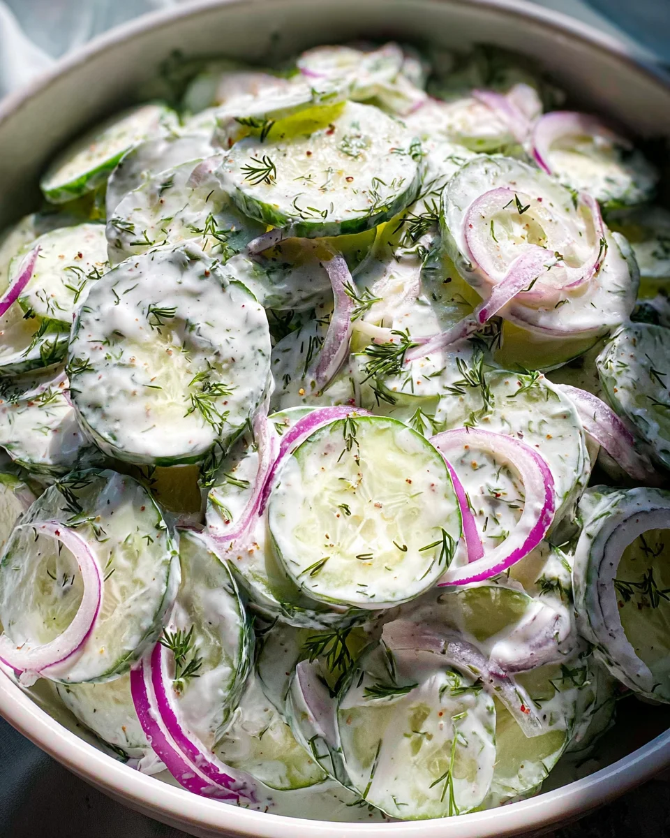 Creamy Cucumber Salad 18 Creamy