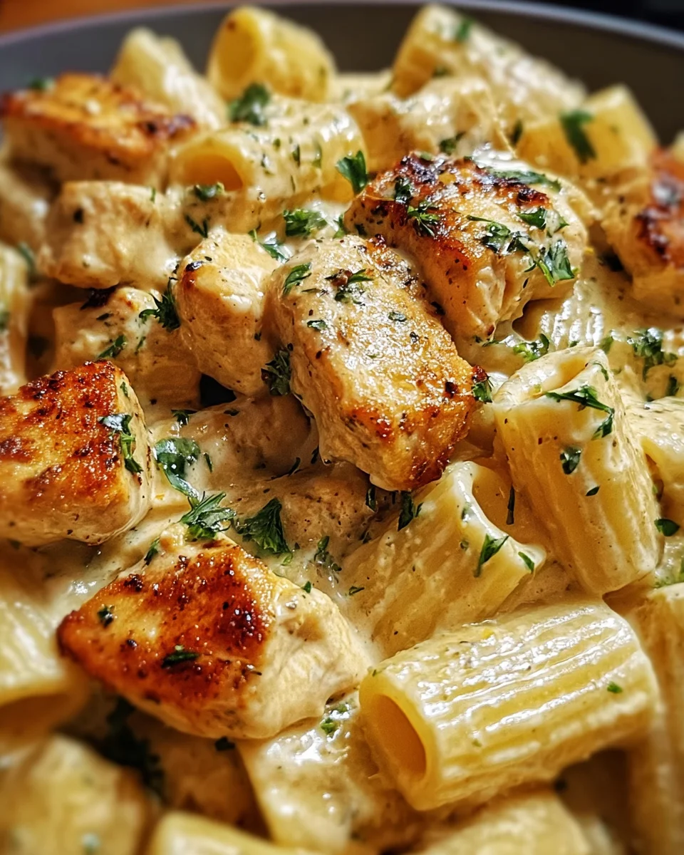 Creamy Garlic Butter Chicken and Rigatoni in Parmesan Sauce 19 Creamy