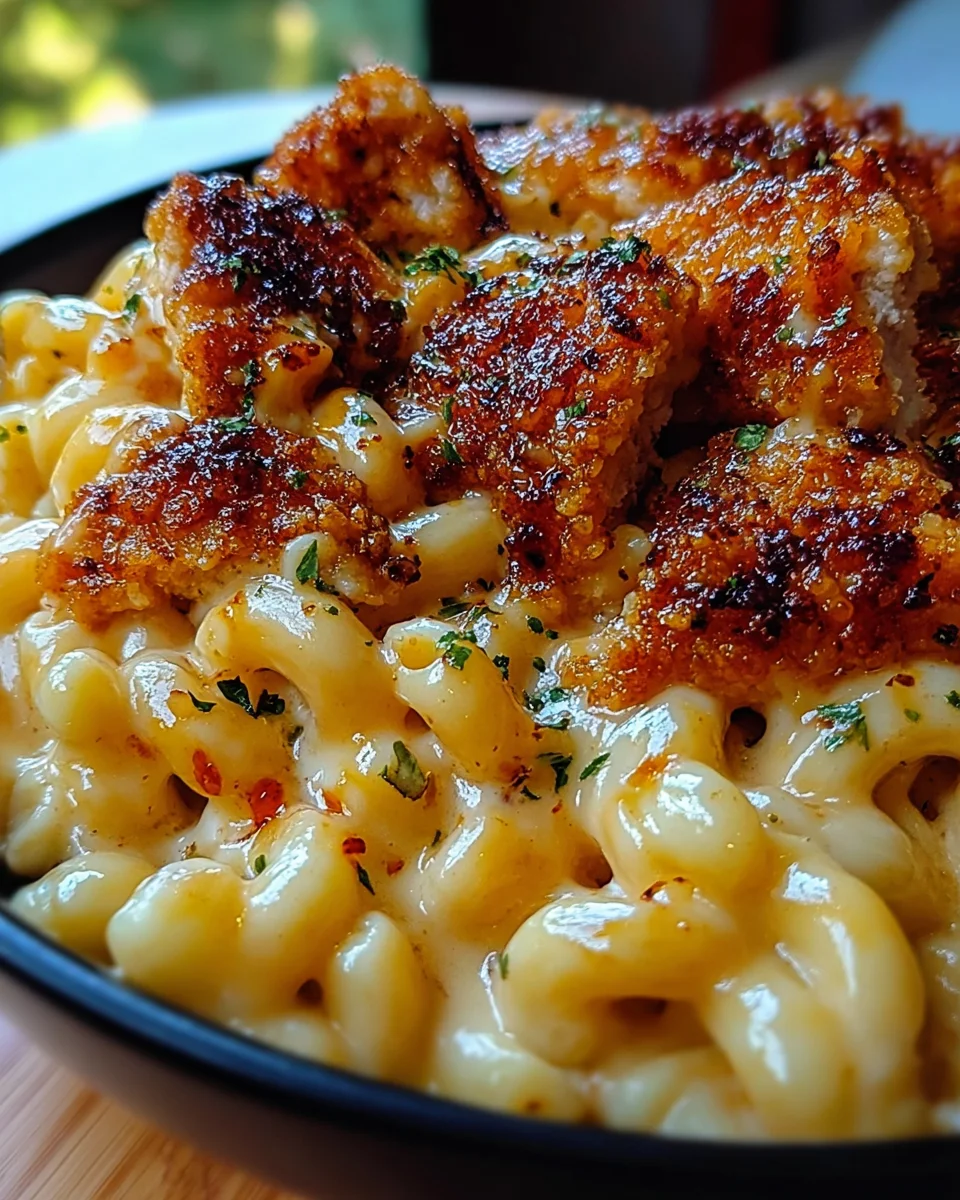 Creamy Honey Pepper Chicken Mac and Cheese Delight