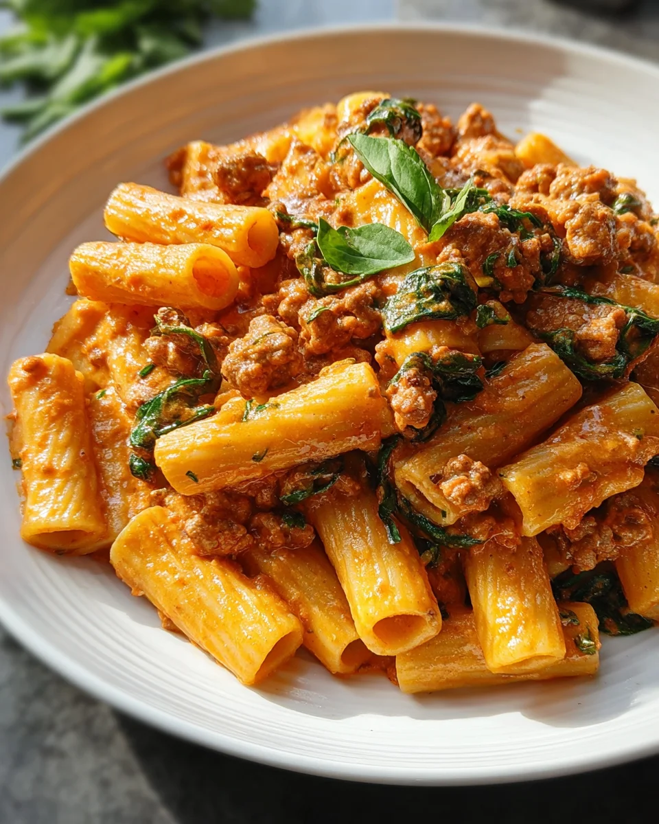 Creamy Sausage Rigatoni
