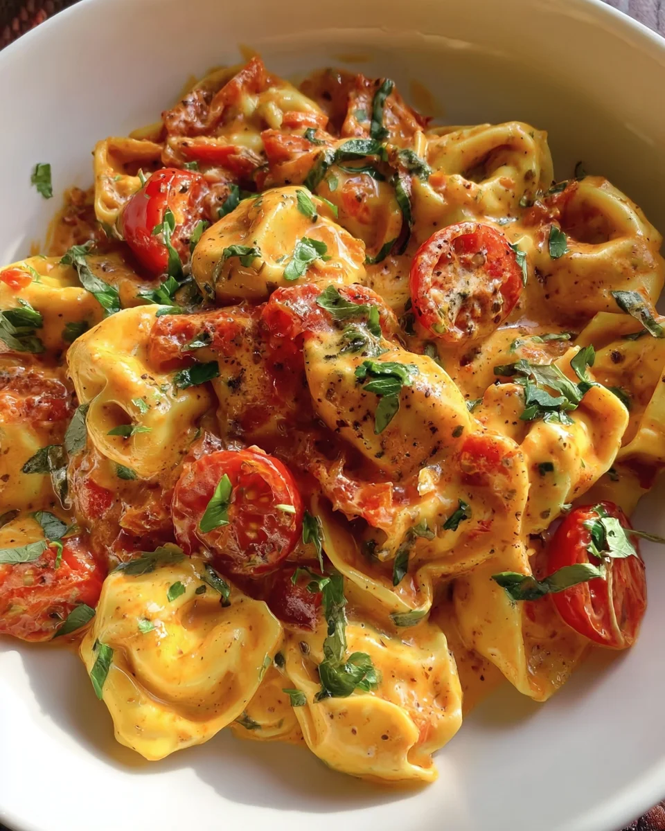 Creamy Tortellini with Tomatoes