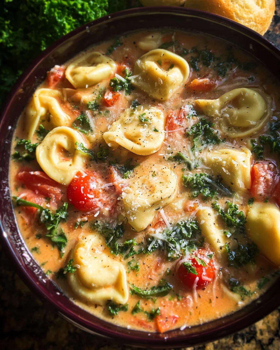 Creamy Tuscan Tortellini Soup