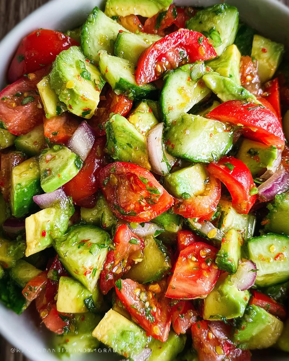 Cucumber Tomato Avocado Salad 16 Cucumber