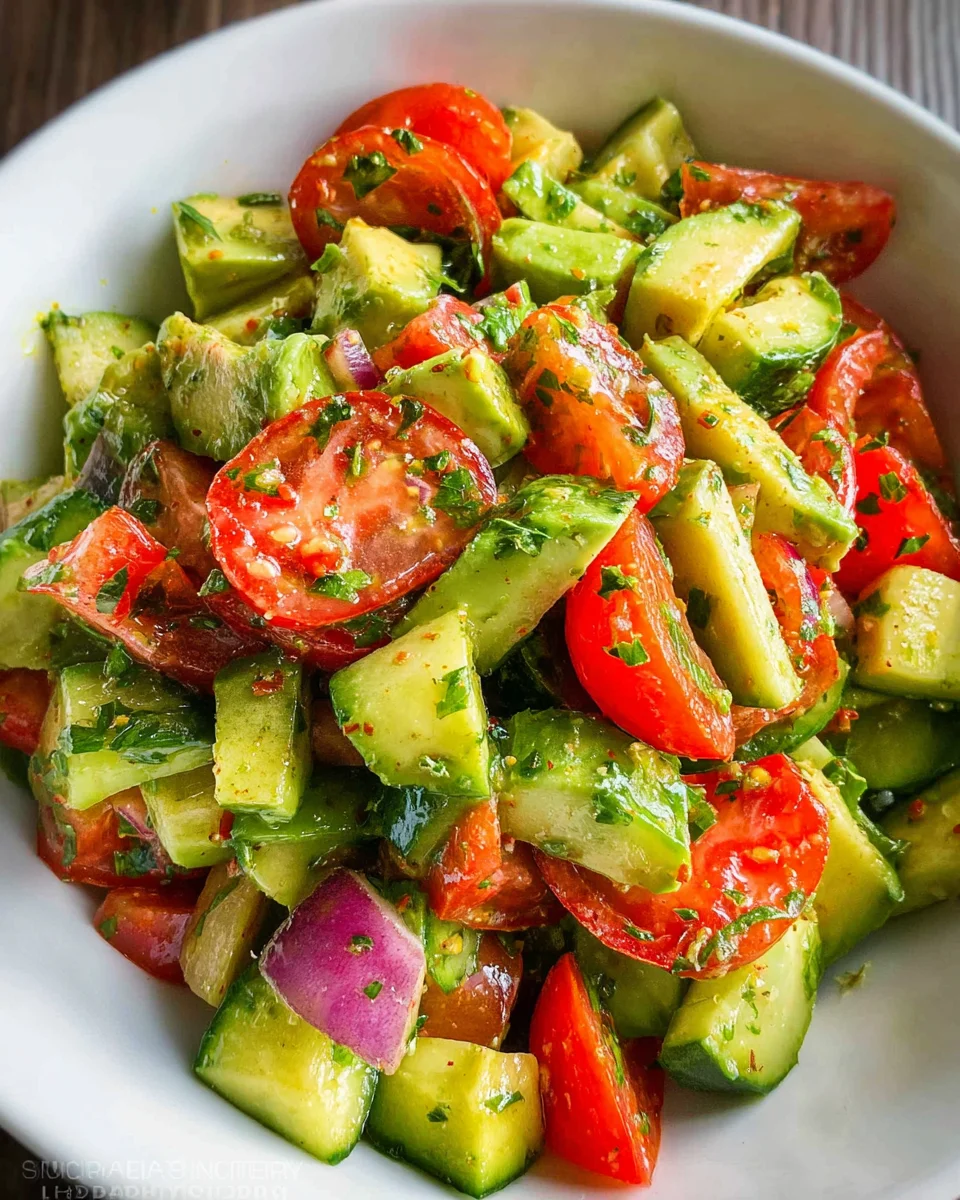 Cucumber Tomato Avocado Salad 17 Cucumber