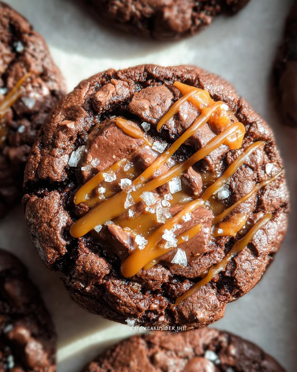 Double Chocolate Salted Caramel Cookies 24 Double