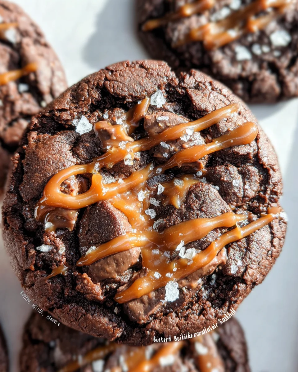 Double Chocolate Salted Caramel Cookies 25 Double