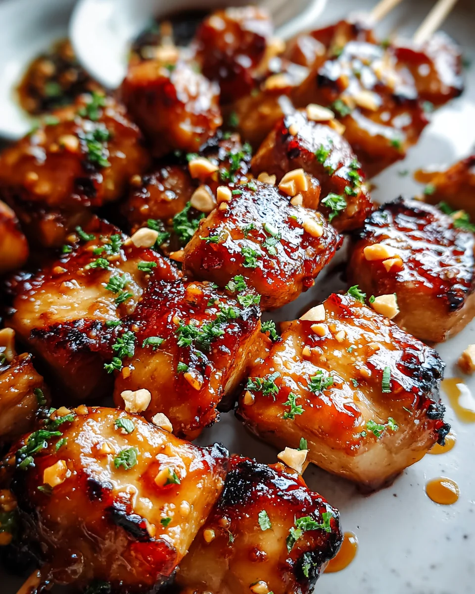 Easy Grilled Asian Chicken Skewers with Honey Garlic Sauce 22 Easy