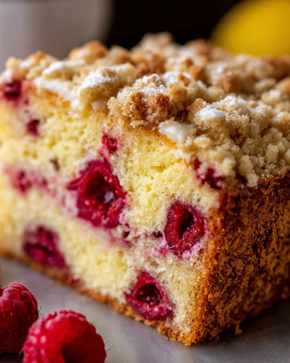 Easy Lemon Raspberry Cake with Crumb Topping 20 Easy