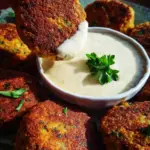 Easy Lentil Patties (with Lemon Tahini Dip)