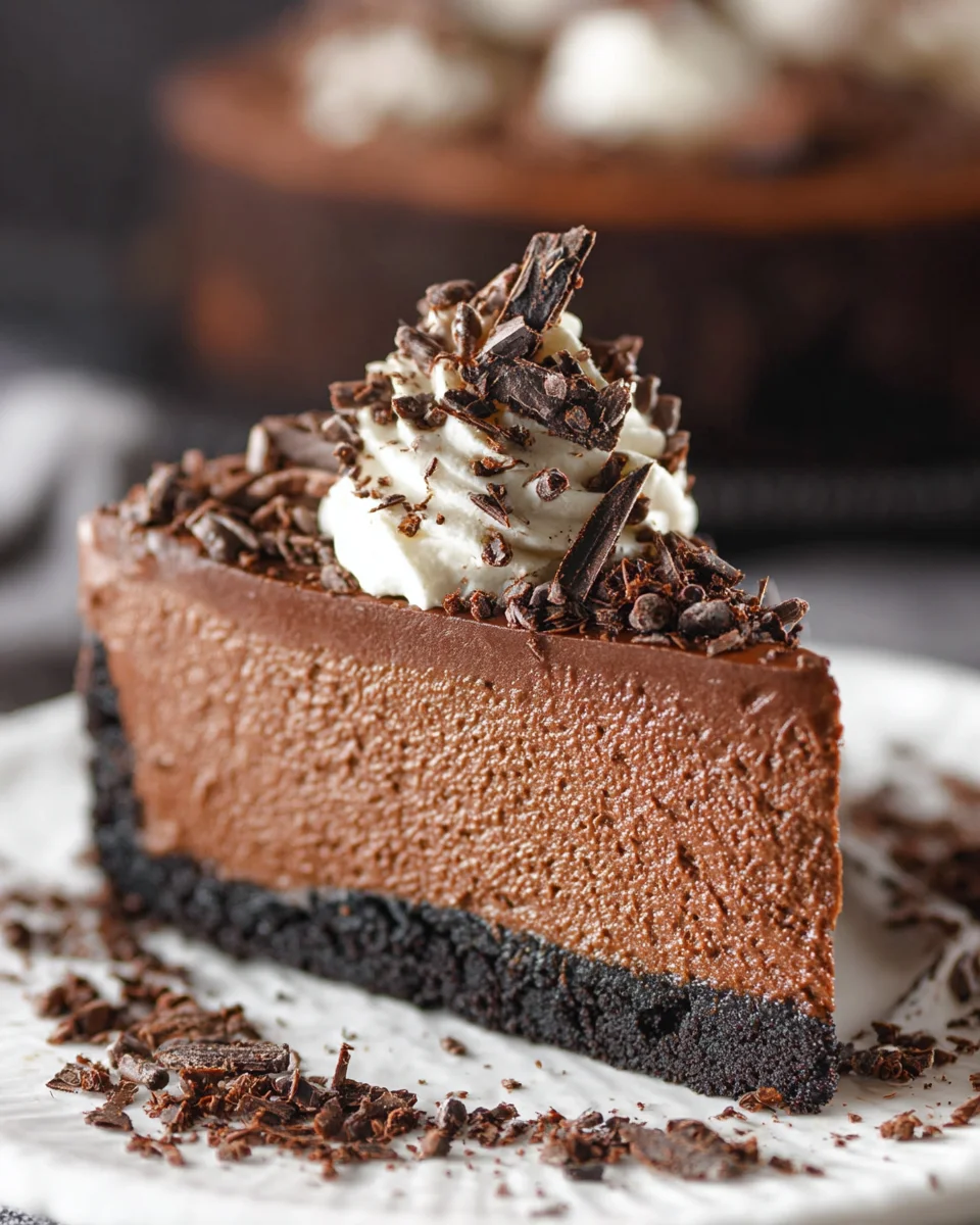 Easy No Bake Chocolate Cheesecake 24 Easy