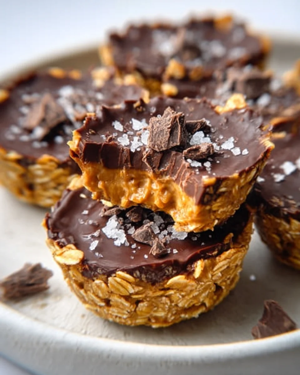 Easy No Bake Peanut Butter Oat Cups